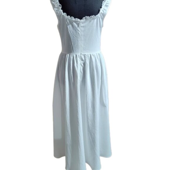 SHEIN MOD Pap 21 Raccolta Carta Women's Size Small Size 4 White Summer Dress NWT - Picture 4 of 11